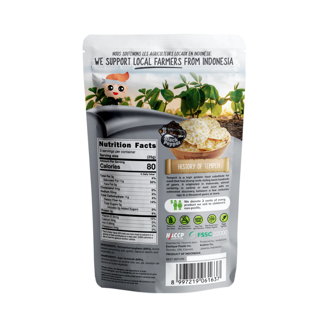 WOH Tempeh Chips Black Pepper (70 Gr)