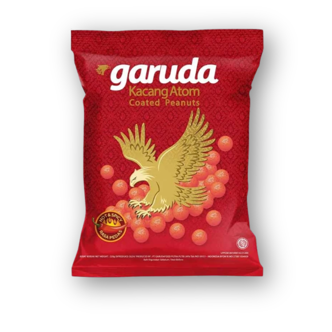 Garuda Kacang Atom Pedas - Spicy Coated Peanuts (230 gr)