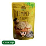 8 Packs of WOH Tempeh Chips Black Truffle (8 x 70 Gr)