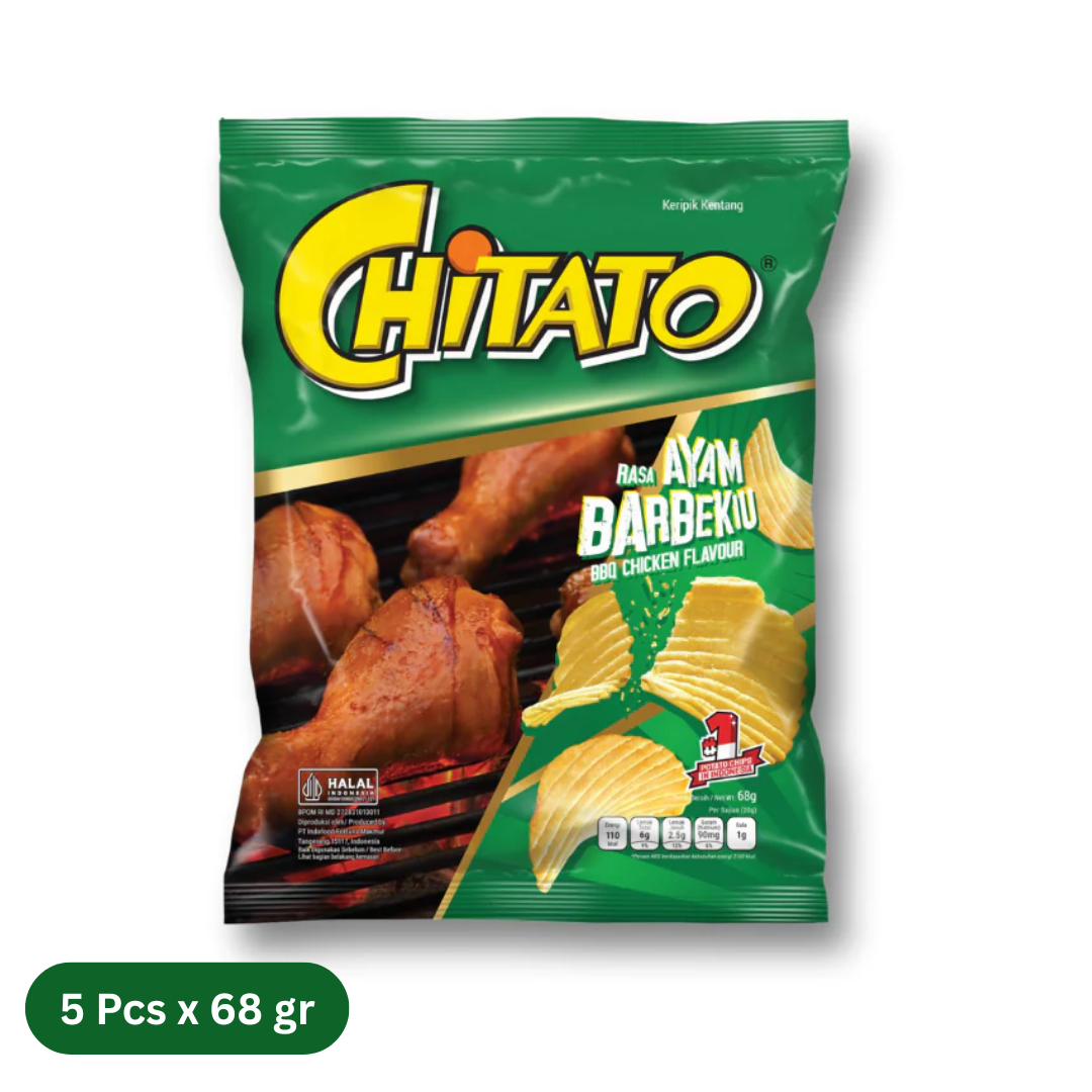 5 Packs of Chitato BBQ Chicken Flavour (5 x 68 gr) [BBD: Aug 2026]