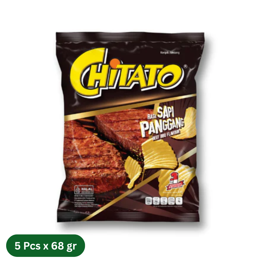 5 Packs of Chitato Beef BBQ Flavour (5 x 68 gr) [BBD: Aug 2026]