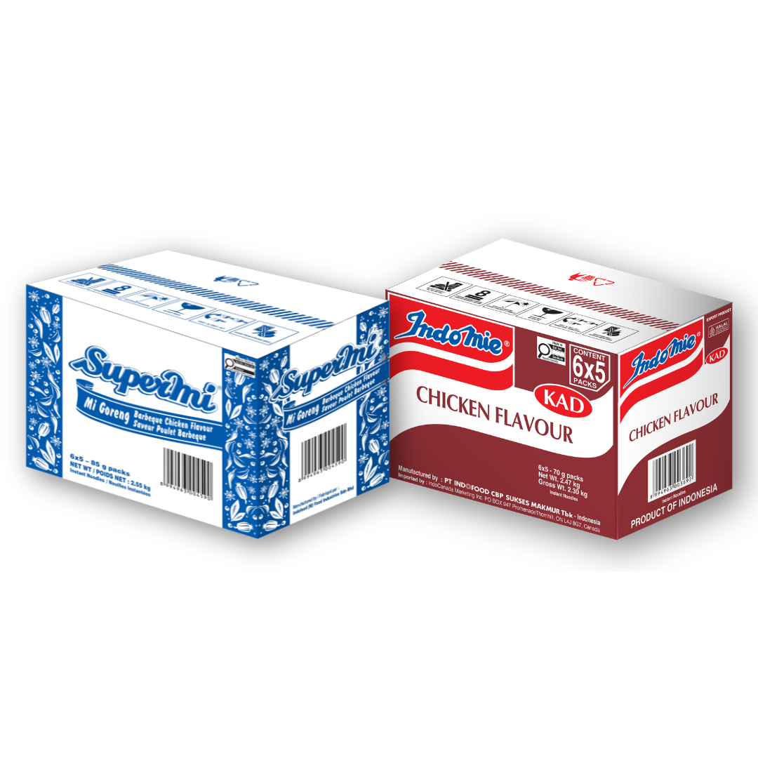 Supermi Mi Goreng Barbeque Chicken (30 pk) [BBD: Aug 2026] + Indomie Chicken Flavour (30 pk) [BBD: Jul 2026]