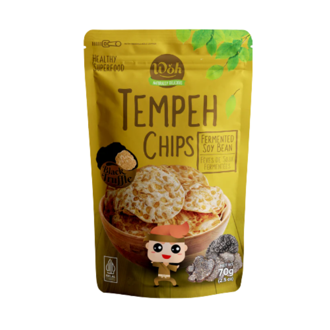 WOH Tempeh Chips Black Truffle (70 Gr)