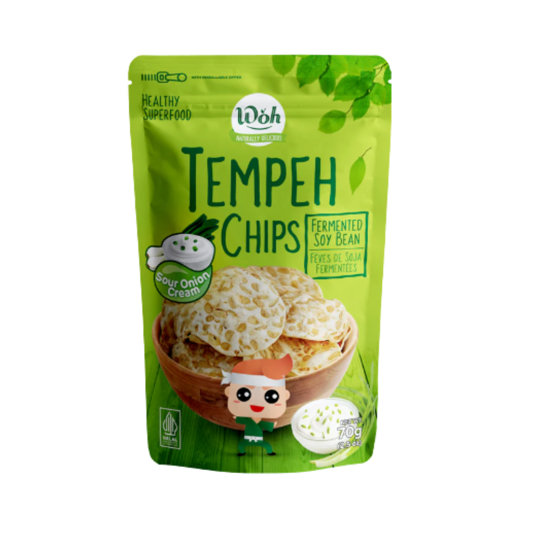 WOH Tempeh Chips Sour Onion & Cream (70 Gr)