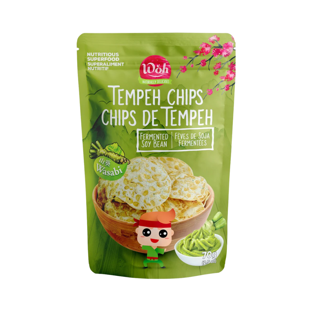 WOH Tempeh Chips Wasabi (70 Gr)