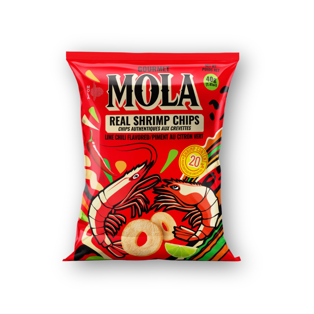 MOLA Real Shrimp Chips – Lime Chili Flavor (40g)