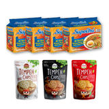 Supermi Mi Goreng Barbeque Chicken (20 pk) [BBD: Aug 2026] + WOH Tempeh Chips Mix Variant - Original (1 pc) + BBQ (1 pc) + Sweet Chili (1 pc)