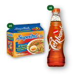 Supermi Mi Goreng Barbeque Chicken (20 pk) [BBD: Aug 2026] + 6 Packs of Tehbotol Sosro Original (6 x 350 ml)