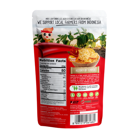 8 Packs of WOH Tempeh Chips Sweet Chili (8 x 70 Gr)