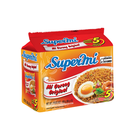 Supermi Mi Goreng Original (20 pk) [BBD: Aug 2026] + 6 Packs of Tehbotol Sosro Original (6 x 350 ml)