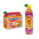 Supermi Mi Goreng Original (20 pk) [BBD: Aug 2026] + 6 Packs of Fruit Tea Sosro Passion Fruit (6 x 350 ml)